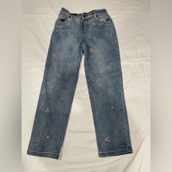 Cat & Jack Other - Cat & Jack Denim Jeans with Floral Embroidery